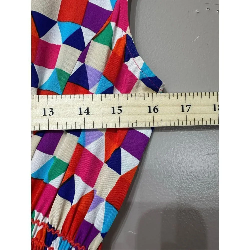 NWOT Kate Spade 100% Silk Abbey Sheath Geometric Fit & Flare Smocked Waist Dress